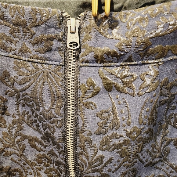 ABERCROMBIE and Fitch navy blue Metallic floral printed mini skirt size 0 - Picture 8 of 10